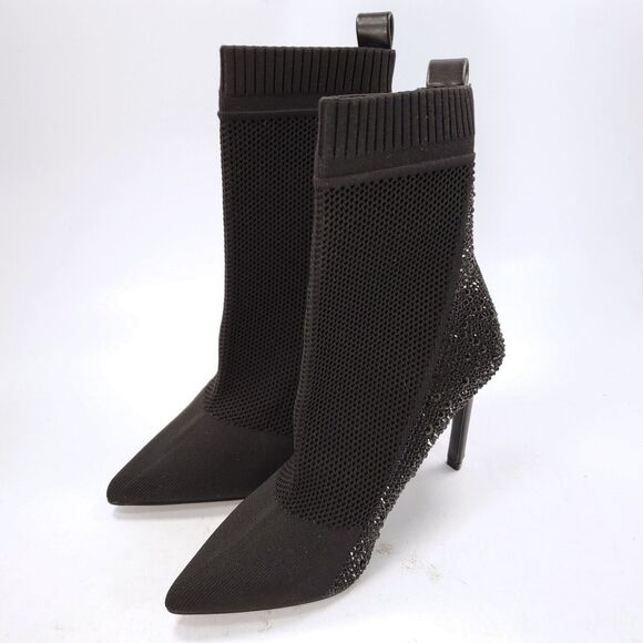 Steve Madden Janit Embellished Casual Stiletto Heel Womens Size 6.5 Black - Picture 1 of 9